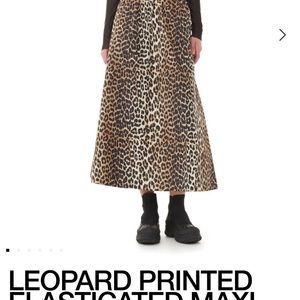 LEOPARD PRINTED ELASTICATED MAXI SKIRT